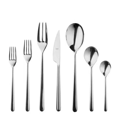 Mepra Linea Flatware Set - 32 Pieces - Ice Champagne In Stainless Steel
