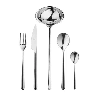 Mepra Linea Flatware Set - 49 Pieces - Stainless Steel In Silver