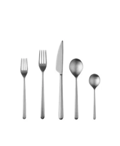 Mepra Linea Flatware Set, 5 Pieces In Silver-tone