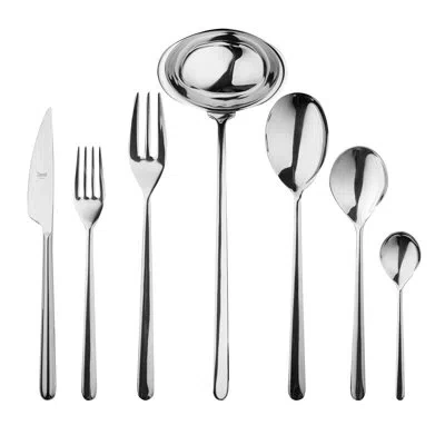 Mepra Linea Flatware Set - 51 Pieces - Bronze In Silver