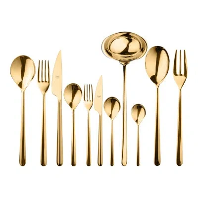 Mepra Linea Flatware Set - 99 Pieces - Gold