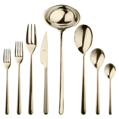 Mepra Linea Flatware Set In Gold