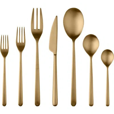 Mepra Linea Flatware Set In Gold