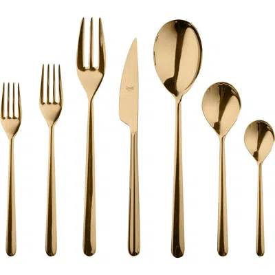 Mepra Linea Flatware Set In Gold