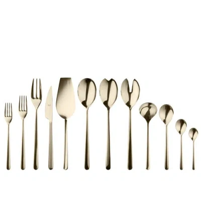 Mepra Linea Flatware Set In Gold