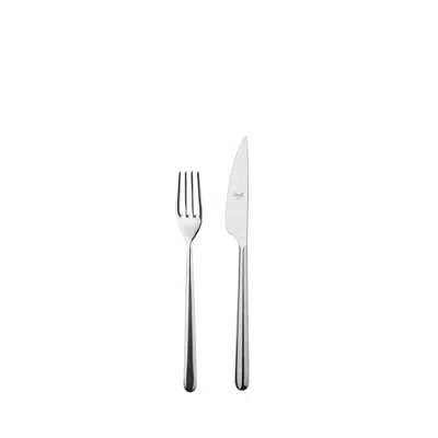 Mepra Linea Flatware Set - Service For 12 In Silver