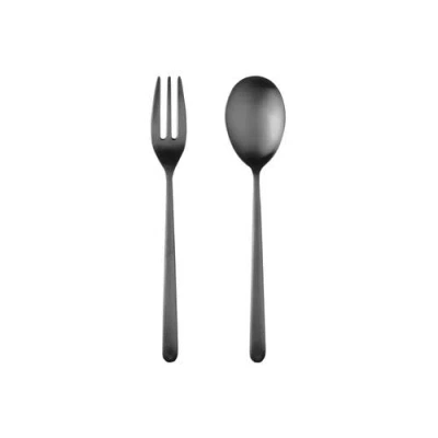 Mepra Linea Ice Serving Set In Ice Black Gold