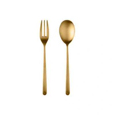 Mepra Linea Ice Serving Set In Ice Gold