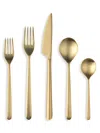 Mepra Linea Oro 5-piece Flatware Set In Ice Gold