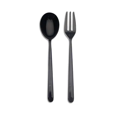 Mepra Linea 2-piece Serving Utensil Set In Black