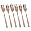 Mepra Set Of 6 Cake Forks In Rust Coppe
