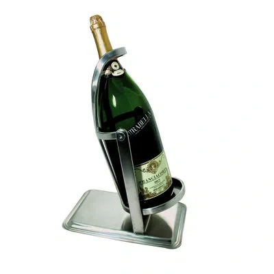 Mepra Mathusalem 1 Bottle Tabletop Wine Bottle Rack Silver