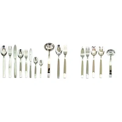 Mepra Mediterranea Flatware Set - 126 Pieces - Stainless Steel In Silver