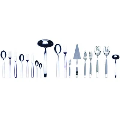 Mepra Mediterranea Flatware Set - 151 Pieces - Stainless Steel In Silver