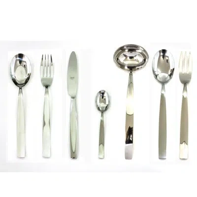 Mepra Mediterranea Flatware Set - 51 Pieces - Stainless Steel In Silver