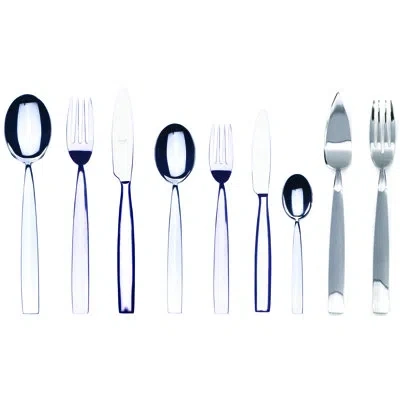 Mepra Mediterranea Flatware Set - 54 Pieces - Ice In Silver
