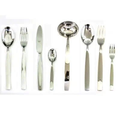 Mepra Mediterranea Flatware Set - 63 Pieces - Stainless Steel In Silver
