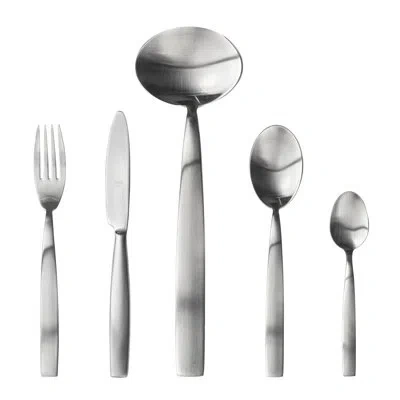 Mepra Mediterranea Flatware Set With H/h Knives - 49 Pieces - Ice