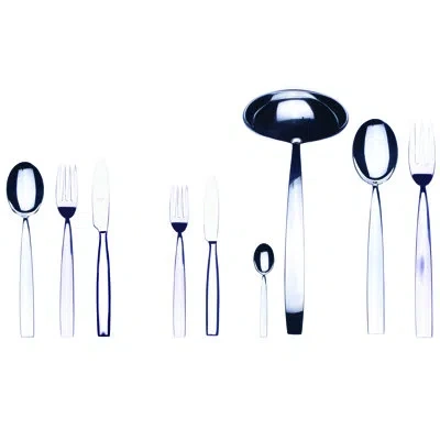 Mepra Mediterranea Flatware Set With H/h Knives - 75 Pieces - Stainless Steel