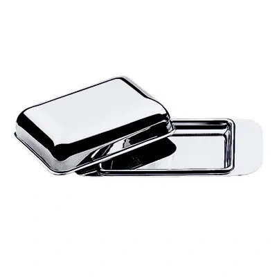 Mepra Menu & Banquet 18/10 Stainless Steel Butter Dish In Silver