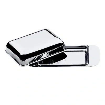 Mepra Menu & Banquet 18/10 Stainless Steel Butter Dish In Silver