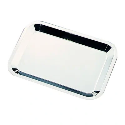 Mepra Menu & Banquet Rectangular Tray For Cakes - 12 Pieces - Stainless Steel In Silver