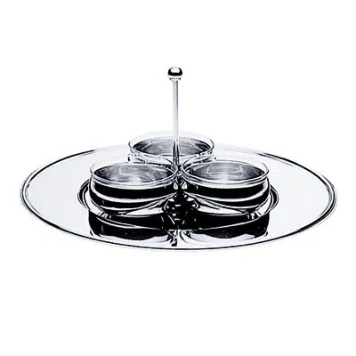 Mepra Michelangelo Sugar Set With Cristal - 6 Pieces - Stainless Steel In Silver