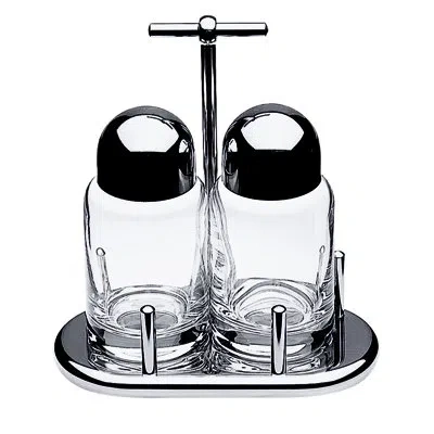 Mepra Minima Cruet Set In Silver