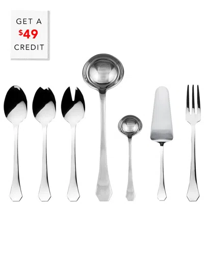 Mepra Moretto 7pc Serving Set With $49 Credit In White