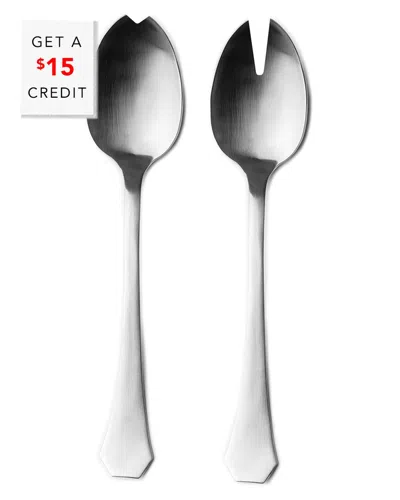 Mepra Moretto Ice 2pc Salad Set With $15 Credit In Silver