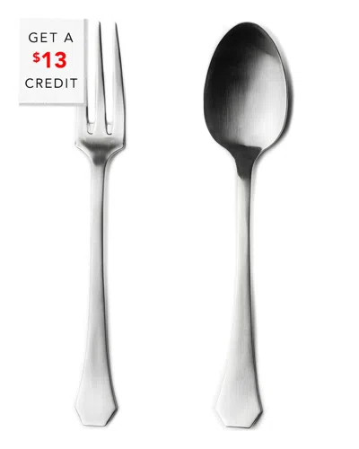 Mepra Moretto Ice 2pc Serving Set With $13 Credit In Gray