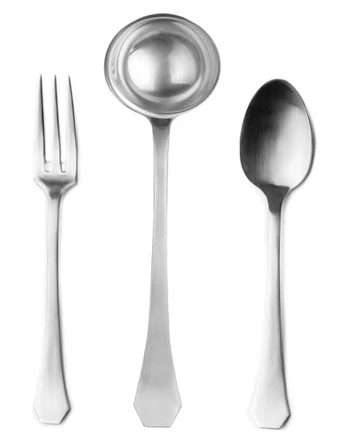 Mepra Moretto Ice 3pc Serving Set In Gray