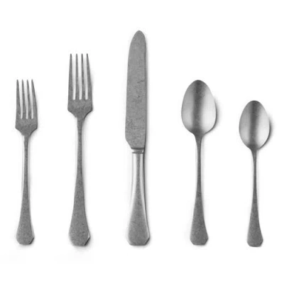 Mepra Cutlery 5-piece Moretto Pewter Flatware Set