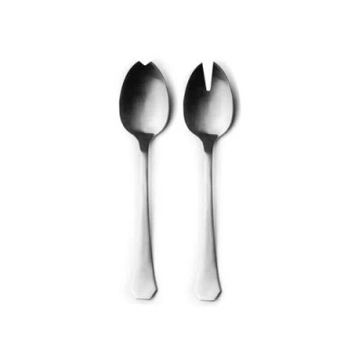 Mepra Moretto Salad Serving Set In Silver