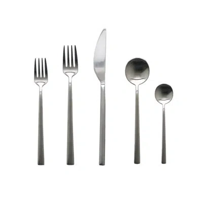 Mepra Movida Flatware Set - Service For 4 In Ice Silver