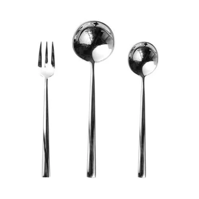 Mepra Movida Set Serving 3 Pcs Movida In Stainless Steel