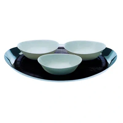 Mepra Multifunction Chips And Dip Platter In Silver