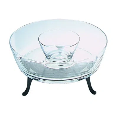 Mepra Multiservice Bowl With Cup, With Feet; Palace D: 11.2" C: 101-1/2 Oz. In Clear