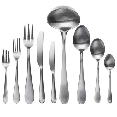 Mepra Natura Flatware Set - 39 Pieces - Stainless Steel In Silver