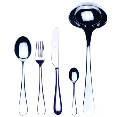 Mepra Natura Flatware Set - 49 Pieces - Ice In Silver