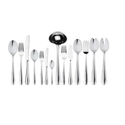 Mepra Natura Flatware Set With H/h Knives (configuration P) - 113 Pieces - Stainless Steel In Silver
