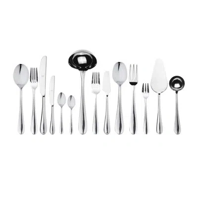 Mepra Natura Flatware Set With H/h Knives (configuration S) - 113 Pieces - Stainless Steel In Silver