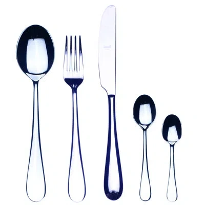 Mepra Natura Flatware Set With Moka Spoons - 30 Pieces - Stainless Steel In Silver