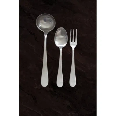 Mepra Natura Ice 3 Pcs Serving Set (fork Spoon And Ladle) Ice Stainless Steel