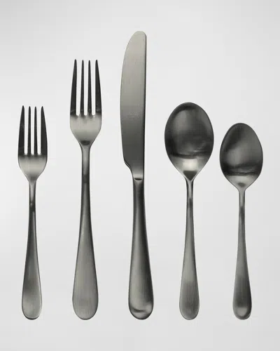 Mepra Natura Ice Champagne 5-piece Cutlery Set In Ice Oro Nero