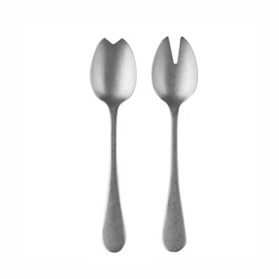 Mepra Natura Salad Servers (fork And Spoon) In Vintage Oro