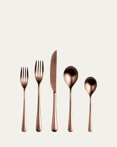 Mepra Neve Ice Bronze 5-piece Flatware Place Setting In Brown