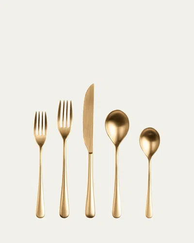 Mepra Neve Ice Gold 5-piece Flatware Place Setting