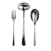 Mepra Neve Mirror 3 Piece Serving Set In Silver