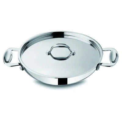 Mepra Non Stick Saute Pan 2 Handles Glamour Stone Cm 32 Stainless Steel In Silver